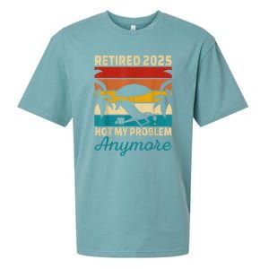 Retired 2025 Not My Problem Anymore Sueded Cloud Jersey T-Shirt