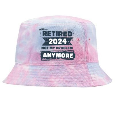 Retired 2024 Not My Problem Anymore Tie-Dyed Bucket Hat