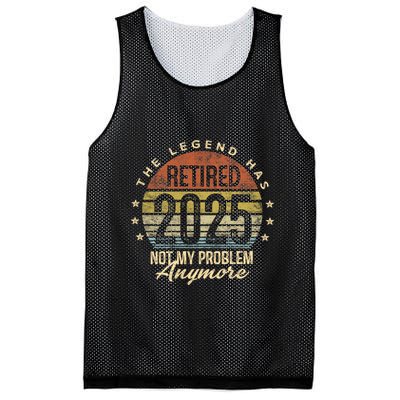 Retired 2025 Not My Problem Anymore Retirement Gifts Dad Mesh Reversible Basketball Jersey Tank