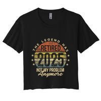 Retired 2025 Not My Problem Anymore Retirement Gifts Dad Crop Top