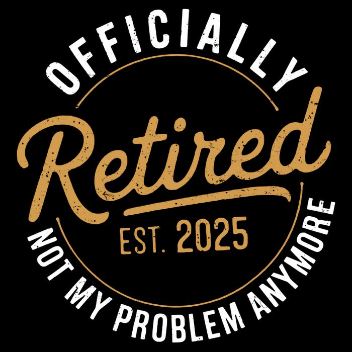 Retired 2025 Not My Problem Anymore Vintage Funny 7-Panel Snapback Hat
