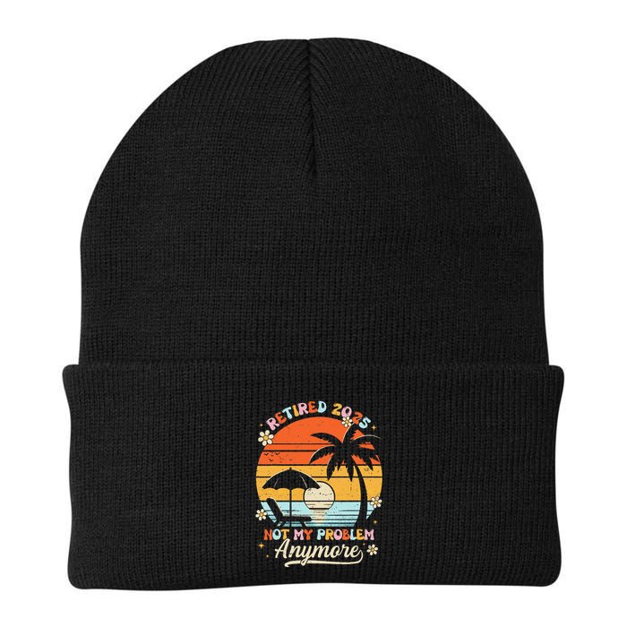Retired 2025 Not My Problem Anymore Groovy Retirement 2025 Beanie