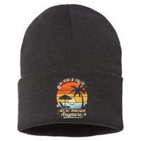 Retired 2025 Not My Problem Anymore Groovy Retirement 2025 Sustainable Knit Beanie