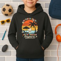 Retired 2025 Not My Problem Anymore Groovy Retirement 2025 Kids Hoodie