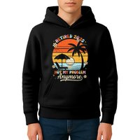 Retired 2025 Not My Problem Anymore Groovy Retirement 2025 Kids Hoodie