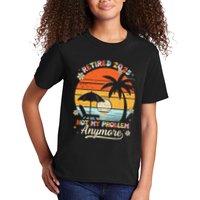 Retired 2025 Not My Problem Anymore Groovy Retirement 2025 Kids T-Shirt