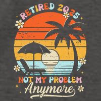 Retired 2025 Not My Problem Anymore Groovy Retirement 2025 Vector Backpack