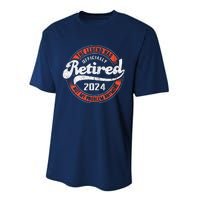 Retired 2024 Not My Problem Anymore Funny Retirement Performance Sprint T-Shirt