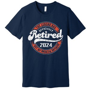 Retired 2024 Not My Problem Anymore Funny Retirement Premium T-Shirt