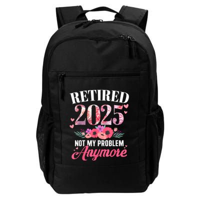 Retired 2025 Not My Problem Anymore Floral Women Retirement Backpack