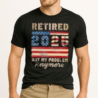 Retired 2025 Not My Problem Anymore Distressed Us Flag Performance Shirt