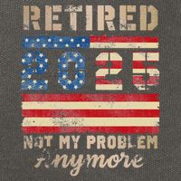 Retired 2025 Not My Problem Anymore Distressed Us Flag Cotton Canvas Backpack