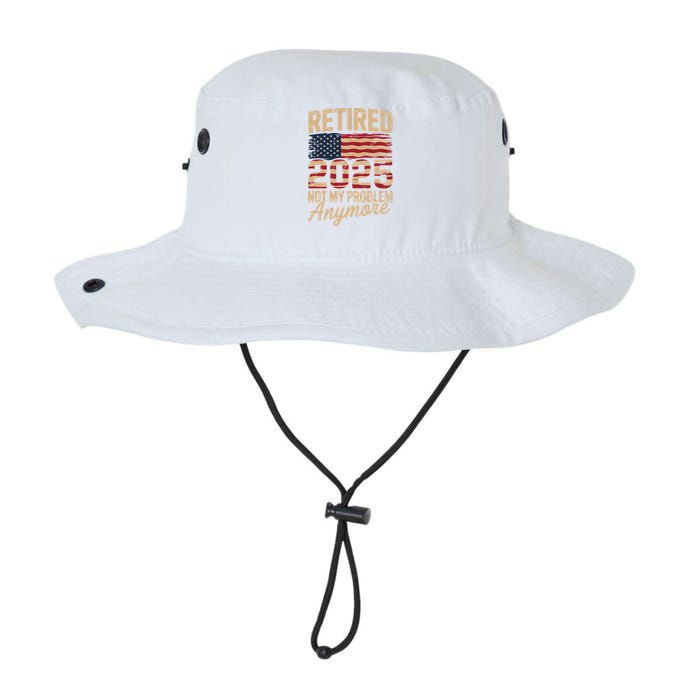 Retired 2025 Not My Problem Anymore With US Flag Retirement  Legacy Cool Fit Booney Bucket Hat