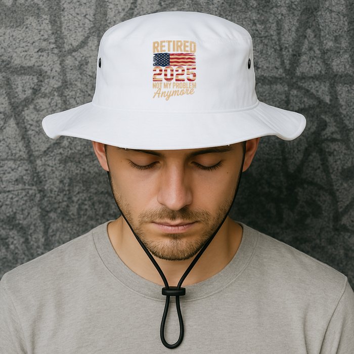 Retired 2025 Not My Problem Anymore With US Flag Retirement  Legacy Cool Fit Booney Bucket Hat