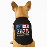 Retired 2025 Not My Problem Anymore Vintage American Flag Doggie Tank