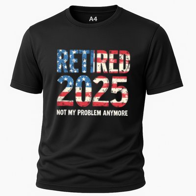 Retired 2025 Not My Problem Anymore Vintage American Flag Performance Shirt