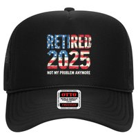 Retired 2025 Not My Problem Anymore Vintage American Flag Hat
