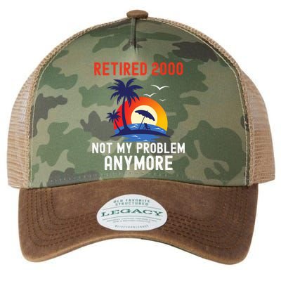 RETIRED 2000 NOT MY PROBLEM ANYMORE RETRO FUNNY RETIREMENT Legacy Tie Dye Trucker Hat