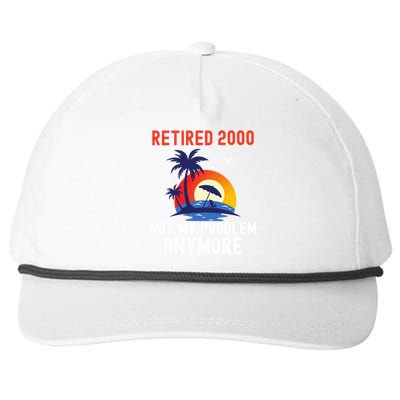 RETIRED 2000 NOT MY PROBLEM ANYMORE RETRO FUNNY RETIREMENT Snapback Five-Panel Rope Hat