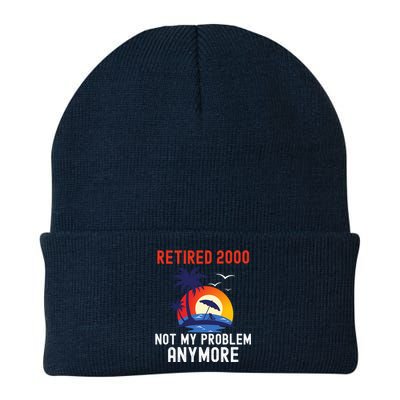 RETIRED 2000 NOT MY PROBLEM ANYMORE RETRO FUNNY RETIREMENT Knit Cap Winter Beanie