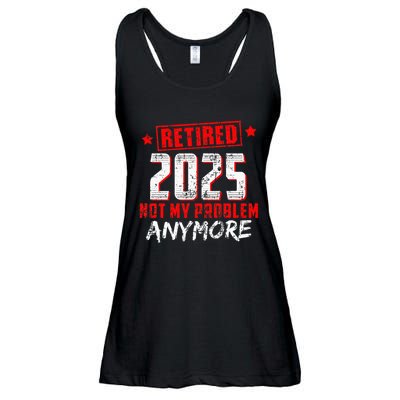 Retired 2025 Not My Problem Anymore Ladies Essential Flowy Tank