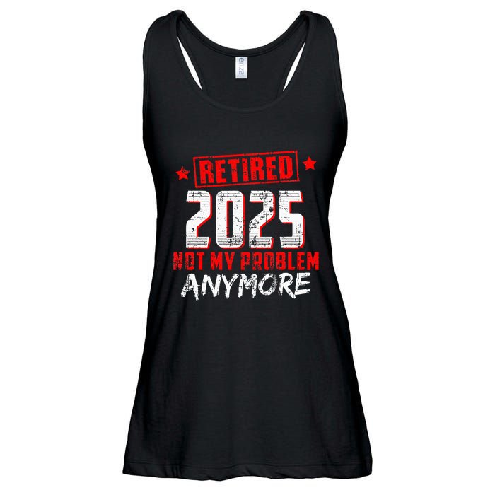 Retired 2025 Not My Problem Anymore Ladies Essential Flowy Tank