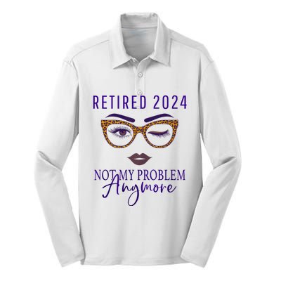 Retired 2024 Not My Problem Anymore Silk Touch Performance Long Sleeve Polo