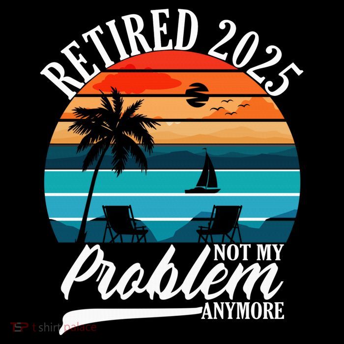 Retired 2025 Not My Problem Anymore Vintage Funny Full-Length Apron With Pockets
