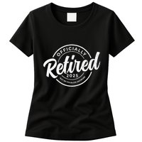 Retired 2025 Not My Problem Anymore Vintage Funny Retirement Womens T-Shirt