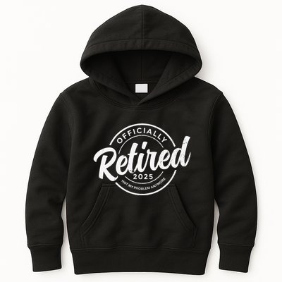 Retired 2025 Not My Problem Anymore Vintage Funny Retirement Kids Hoodie