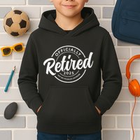 Retired 2025 Not My Problem Anymore Vintage Funny Retirement Kids Hoodie