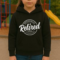 Retired 2025 Not My Problem Anymore Vintage Funny Retirement Kids Hoodie