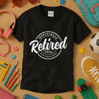 Retired 2025 Not My Problem Anymore Vintage Funny Retirement Kids T-Shirt