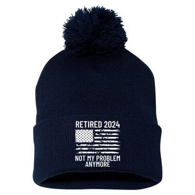 Retired 2024 Not My Problem Anymore Pom Pom 12in Knit Beanie