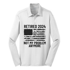 Retired 2024 Not My Problem Anymore Silk Touch Performance Long Sleeve Polo