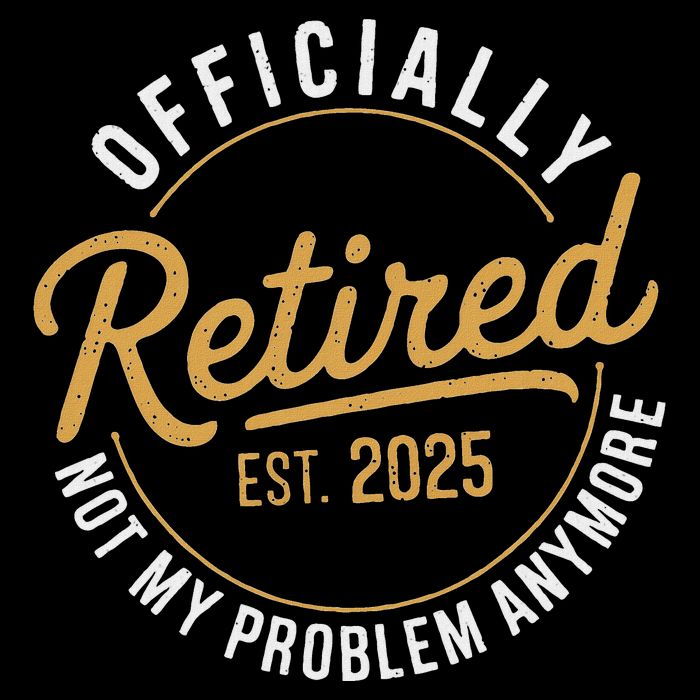 Retired 2025 Not My Problem Anymore Vintage Funny Drawstring Bag