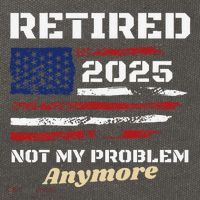 Retired 2025 Not My Problem Anymore American Flag Retirement Cotton Canvas Backpack