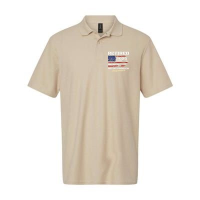 Retired 2025 Not My Problem Anymore American Flag Retirement Polo