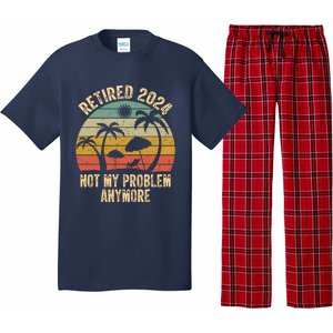 Retired 2024 Not My Problem Anymore Teacher Retirement Gifts Pajama Set