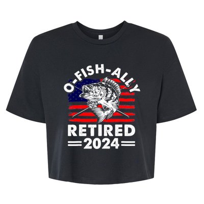 Retirement 2024 O Fish Ally Retired 2024 Fishing Bella+Canvas Jersey Crop Tee