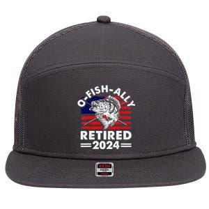 Retirement 2024 O Fish Ally Retired 2024 Fishing 7 Panel Mesh Trucker Snapback Hat