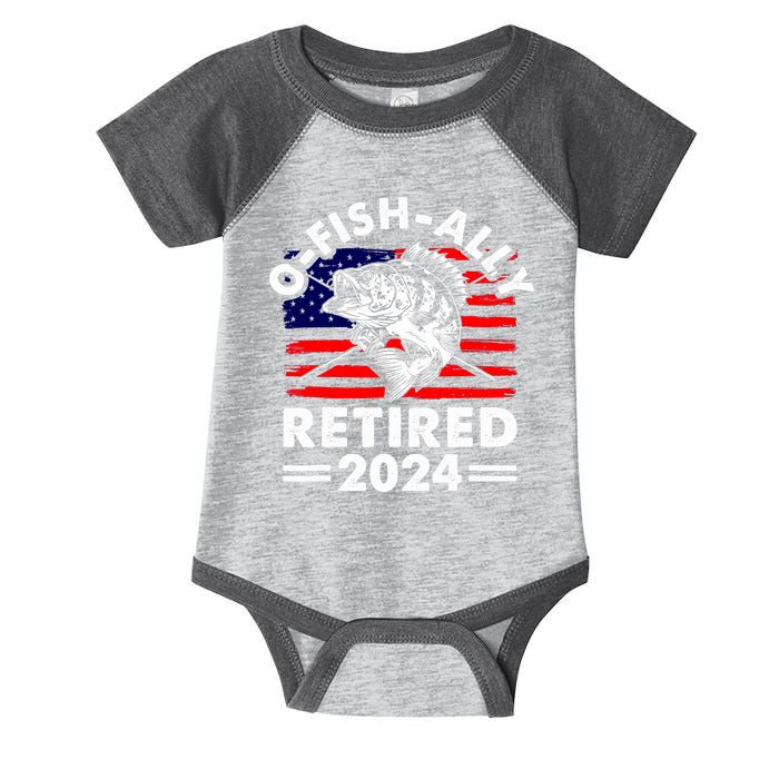 Retirement 2024 O Fish Ally Retired 2024 Fishing Infant Baby Jersey Bodysuit