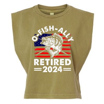 Retirement 2024 O Fish Ally Retired 2024 Fishing Garment-Dyed Women's Muscle Tee