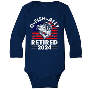 Retirement 2024 O Fish Ally Retired 2024 Fishing Baby Long Sleeve Bodysuit