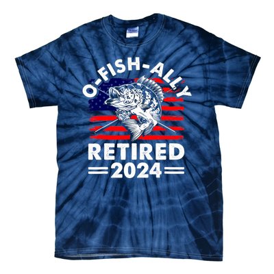 Retirement 2024 O Fish Ally Retired 2024 Fishing Tie-Dye T-Shirt