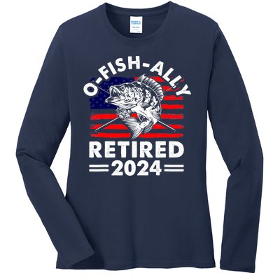 Retirement 2024 O Fish Ally Retired 2024 Fishing Ladies Long Sleeve Shirt