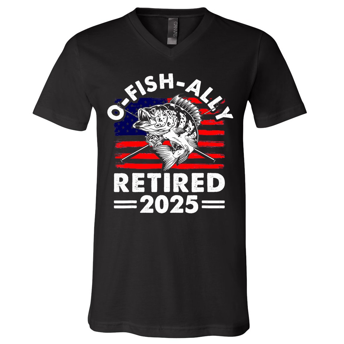 Retirement 2025 O Fish Ally Retired 2025 Fishing V-Neck T-Shirt