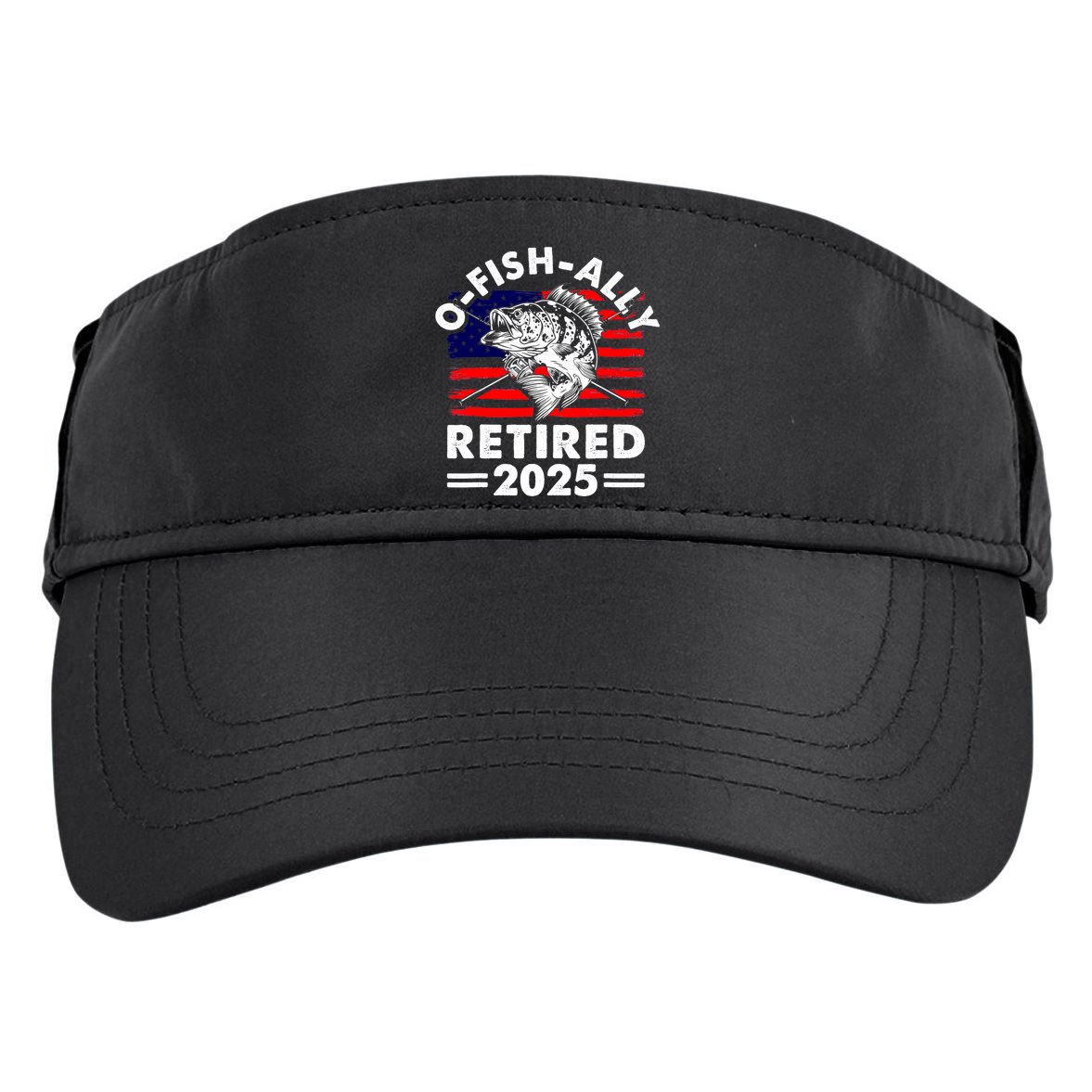 Retirement 2025 O Fish Ally Retired 2025 Fishing Adult Drive Performance Visor