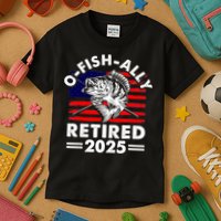 Retirement 2025 O Fish Ally Retired 2025 Fishing Kids T-Shirt