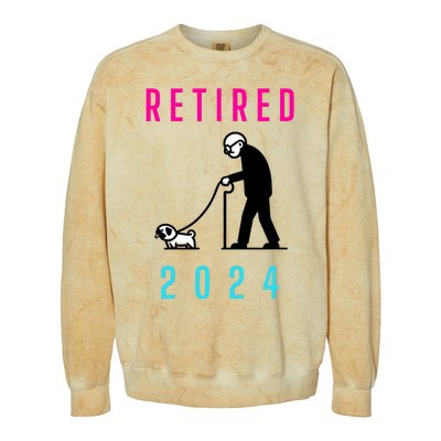 Retired 2024 Pug Owner Retirement Colorblast Crewneck Sweatshirt